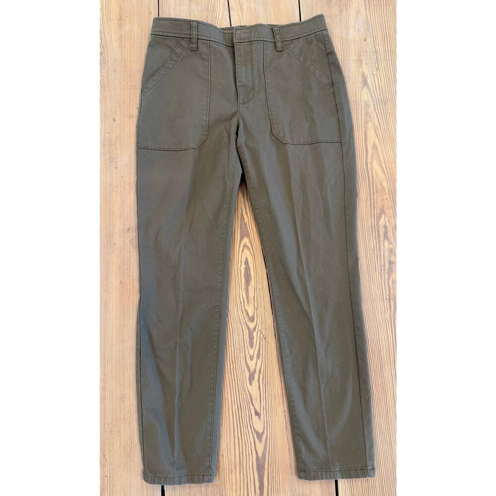 J Crew Women’s Ankle Pants 28‎ Style H5157 Olive Green Cotton